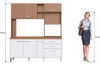 Imagen de Mueble Alacena Kit Cocina Compacta 6 Puertas 3 Cajones Petra Decibal 2 cajas