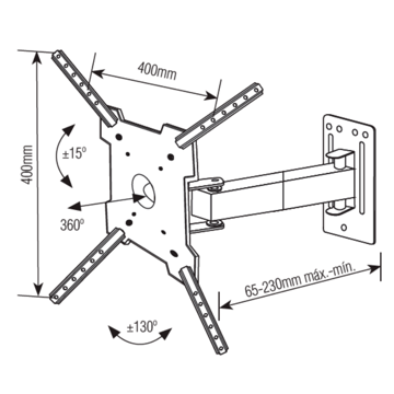 Imagen de Soporte articulado 10" a 55" 1030