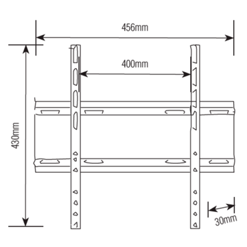 Imagen de Soporte fijo Slim 32" a 55" mod 404