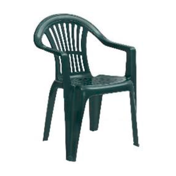 Imagen de Silla resina verde CEM STAR posabrazos