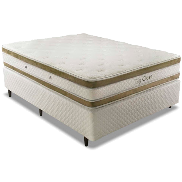 Imagen de Set sommier HERVAL BIGCLASS QUEEN resortes 150k 158*198*32