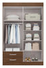 Imagen de Placard ropero 78410 4 puertas 2 cajones tabaco 2 cajas