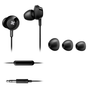 Imagen de Auricular in ear BASS+ Philips SHE4305BK/00 negro