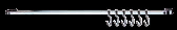 Imagen de Barra piatina 45cm c/6 ganchos onix FU2411OX