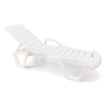 Imagen de Reposera Lara blanca reclinable 2 bultos