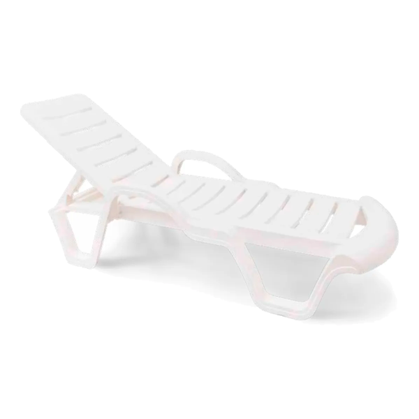 Imagen de Reposera Lara blanca reclinable 1bulto