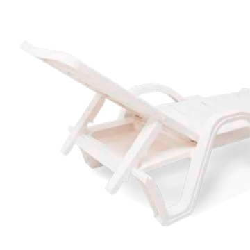 Imagen de Reposera Lara blanca reclinable 2 bultos