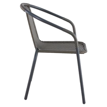 Imagen de Silla Ratan 1020420 SOD CAFÉ NEGRO apoyabrazos