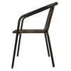 Imagen de Silla Ratan 1020420 SOD CAFÉ NEGRO apoyabrazos