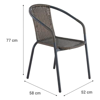 Imagen de Silla Ratan 1020420 SOD CAFÉ NEGRO apoyabrazos