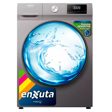 Imagen de Lavasecarropa frontal Enxuta LSENX1610560 SILVER inverter 10.50kg