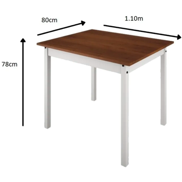 Imagen de Juego comedor 4 marron SILLAS ACAPULCO BLANCO/MIEL