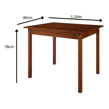Imagen de Juego comedor 4 SILLAS ACAPULCO MARRON CERA OSCURO